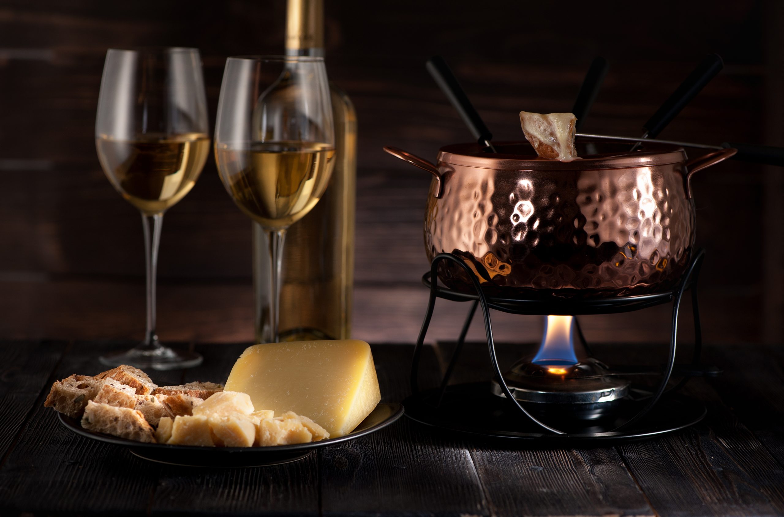 Service à fondue en fonte Mono